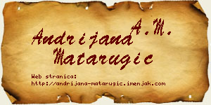 Andrijana Matarugić vizit kartica